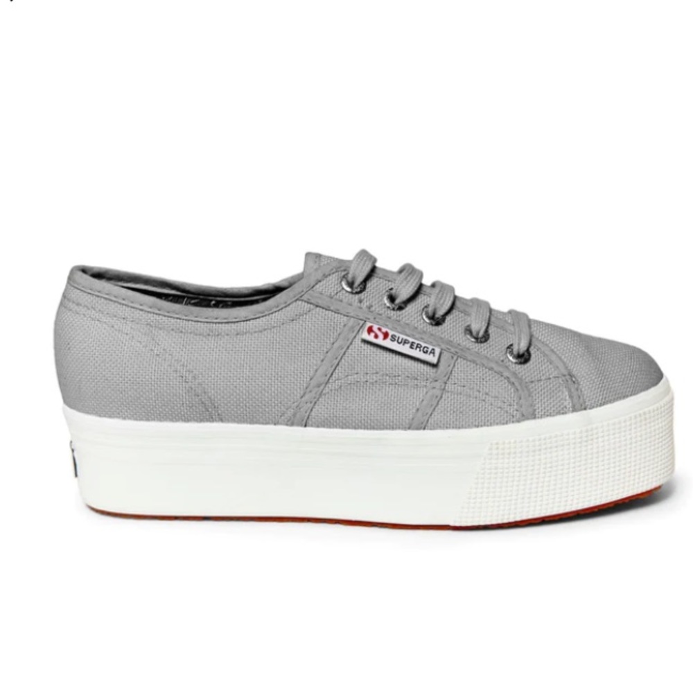 Lightly Worn Grey Platform Supergas